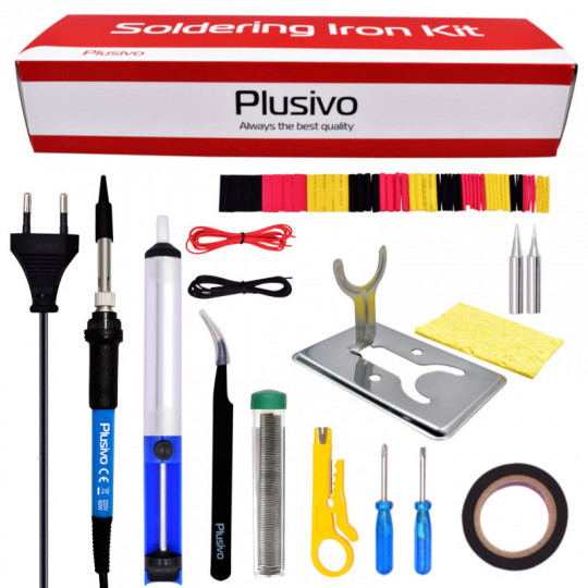 Basic Soldering Kit for Electronics (230 V, Plug Type: EU)