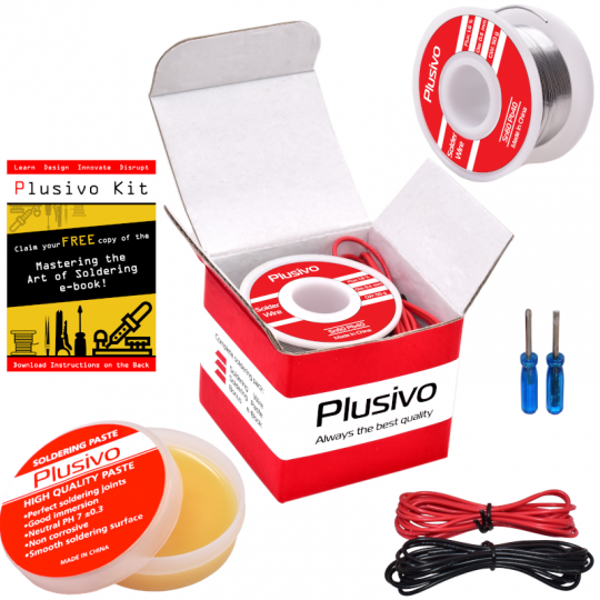 Plusivo Solder Wire and Rosin Paste Kit