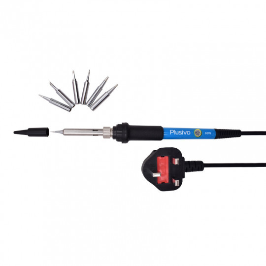 Plusivo Soldering Kit (UK Plug) With Diagonal Wire Cutter