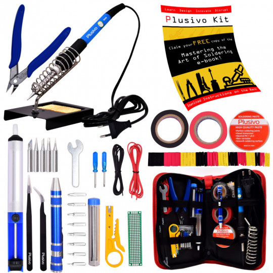 Plusivo Soldering Kit with Diagonal Wire Cutter (230 V,  EU Plug)