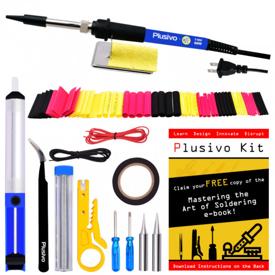 Basic Soldering Kit for Electronics (Plug type: US)