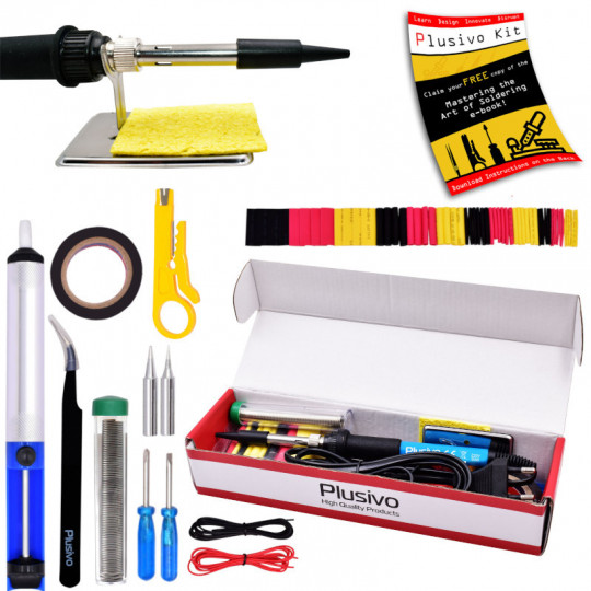 Basic Soldering Kit for Electronics (Plug type: EU)